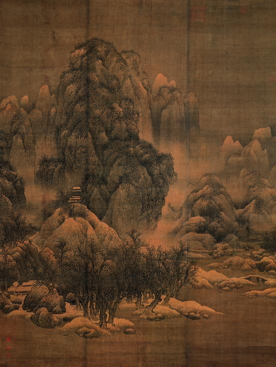 雪景寒林圖軸